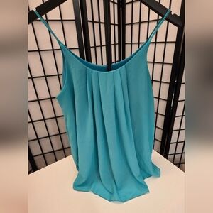 Eimin Women's Elegant Jade Pleated Sleeveless Cami Tank Top ~ Size Large